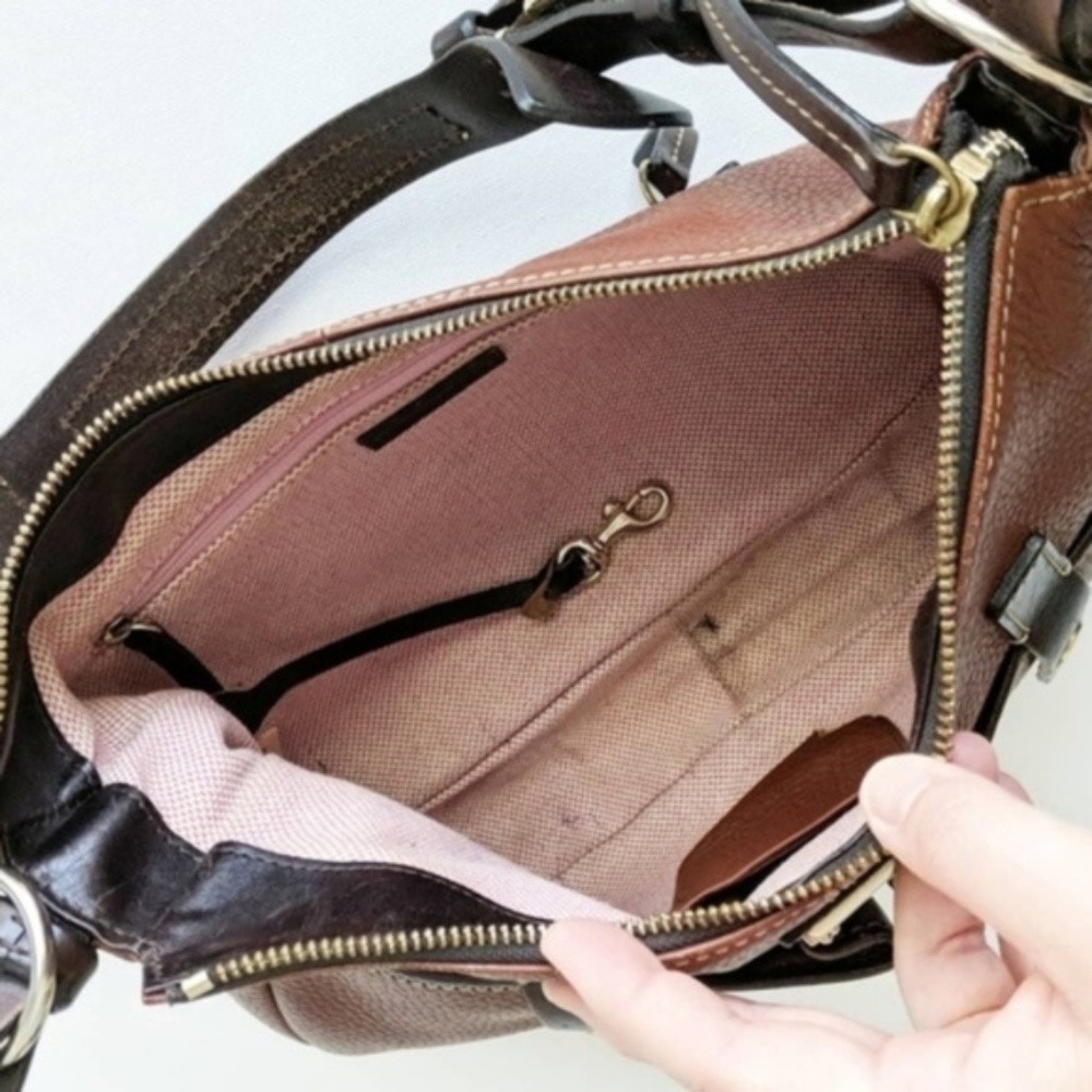 Dooney & Bourke Genuine Leather Shoulder Hobo Bag - Picture 5 of 8